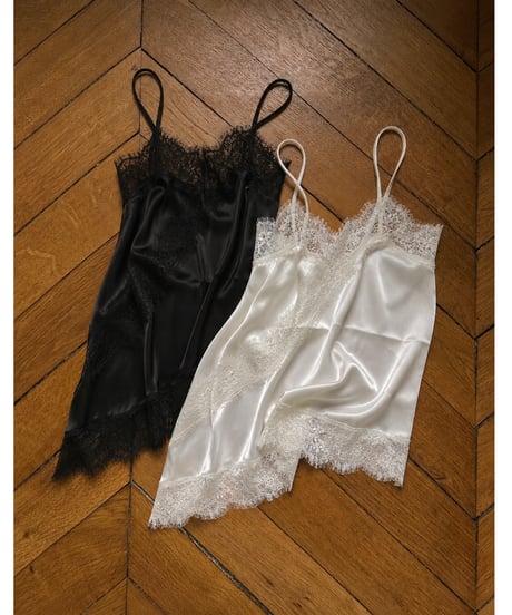 glow lace camisole / black