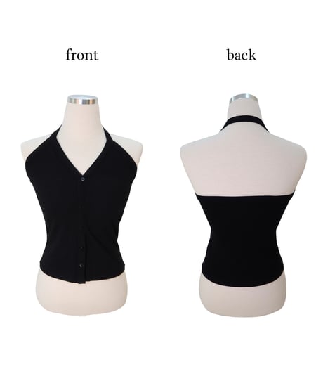 V-neck halter cami /black