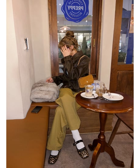 vintage leather jacket/dark brown