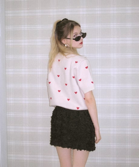 flower charming skirt / black
