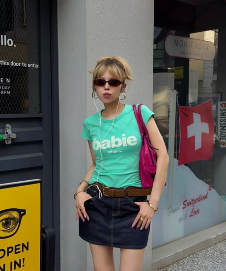 【7/14再入荷】 babie mini tee / sour mint