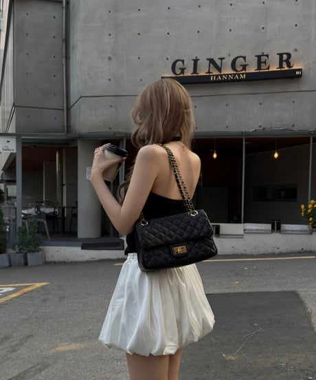 silky glow balloon skirt