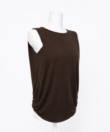 【7/14再入荷】 cream draped top / brown