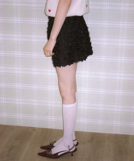 flower charming skirt / black