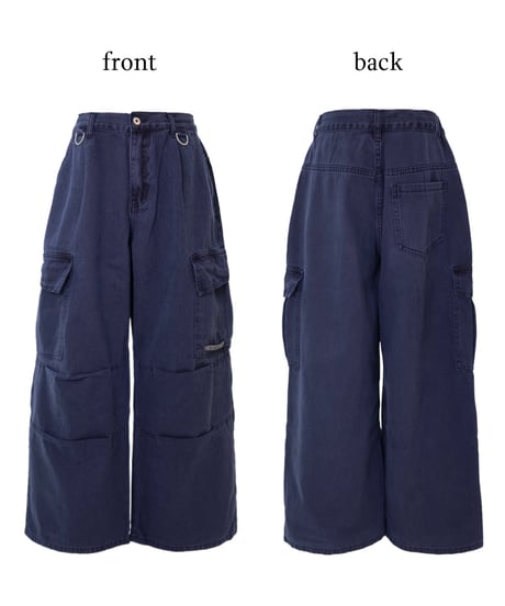 volu over cargo pants /navy