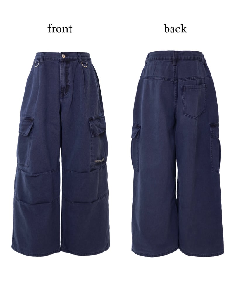 volu over cargo pants /navy | Nalm.