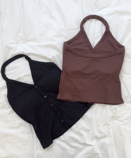 V-neck halter cami /black