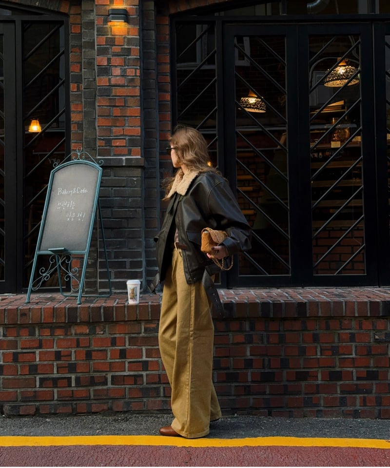 2月上旬再入荷】Nalm. vintage leather jacket / dark br