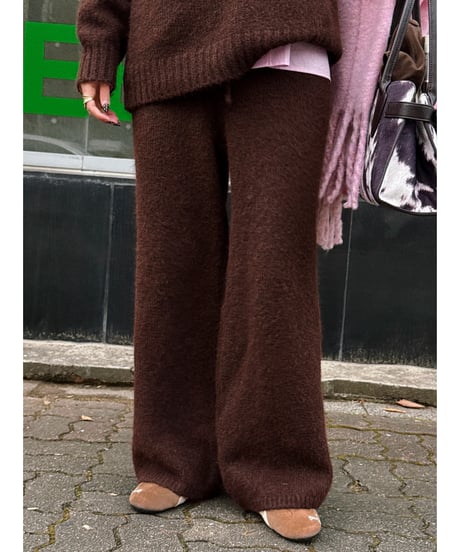 marshmallow knit set up / brown