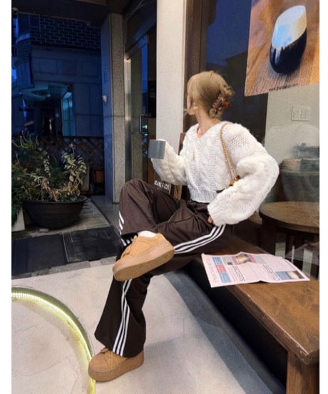 ハンドメイドニット/white