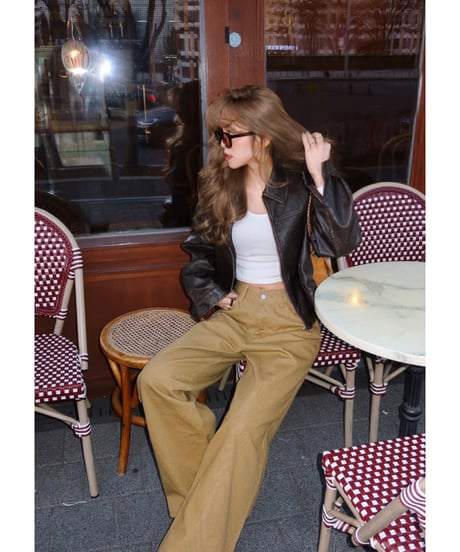 vintage leather jacket/dark brown