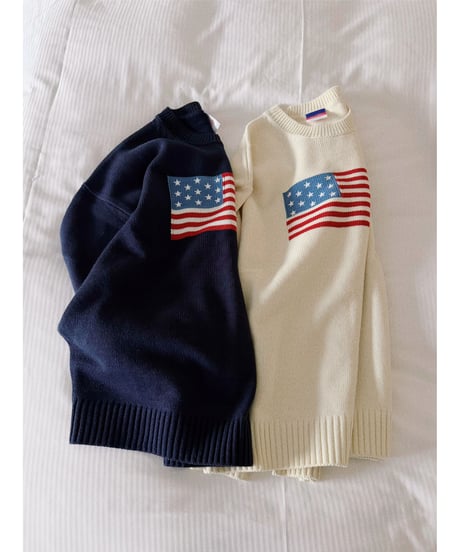 NY lettering knit / navy