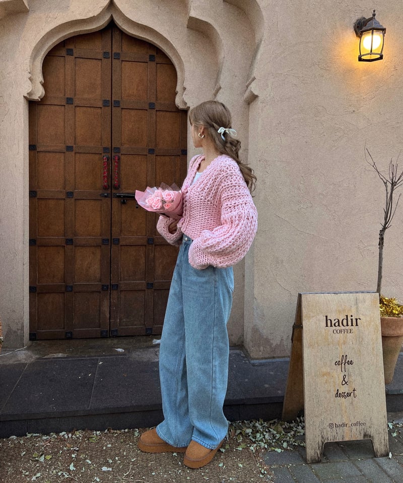 45rpm ニットカーディガン　ハンドメイド 45rpmハンドメイド マルチカラー ニットカーディガン