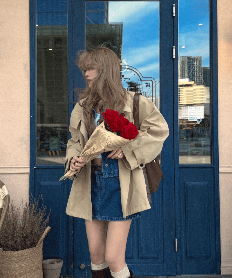 大人気再入荷】fril half trench | Nalm. 大人気再入荷】fril half trench | Nalm.