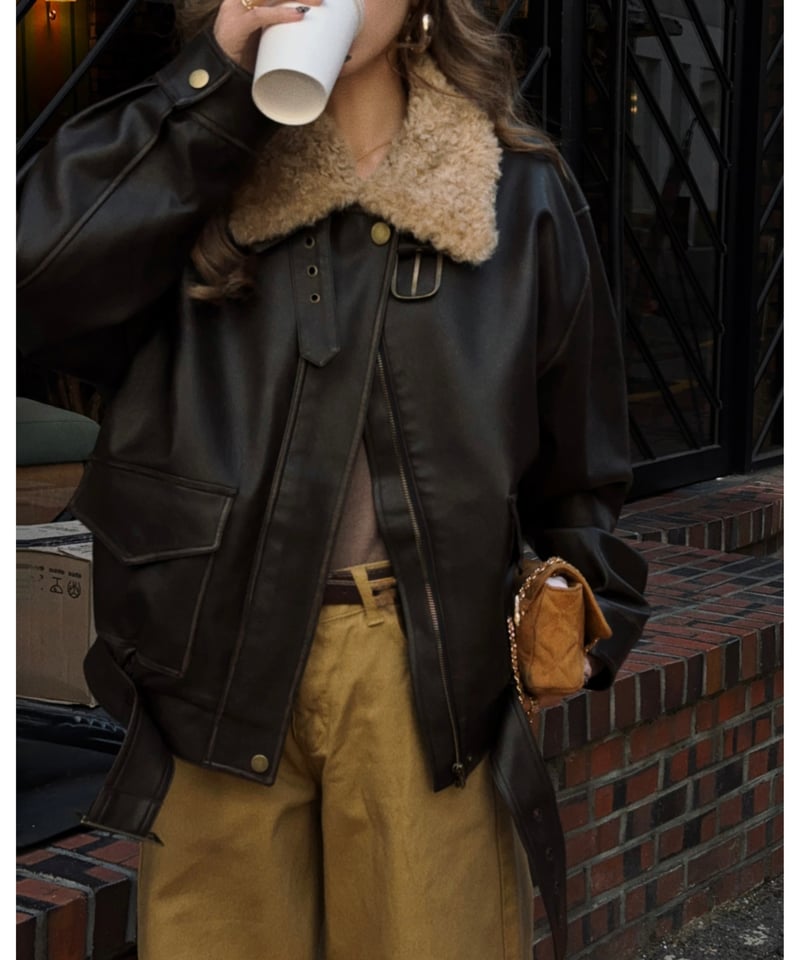 ジャケット・アウター Nalm. vintage leather jacket dark brown 2月上旬再入荷】Nalm. vintage leather jacket / dark br