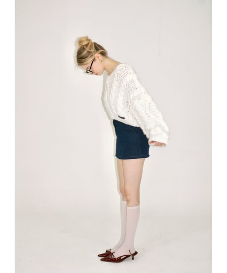 ハンドメイドニット/white