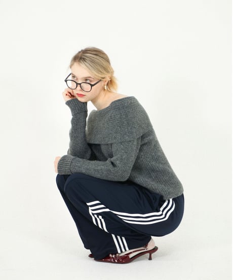 ライントラックパンツ/navy