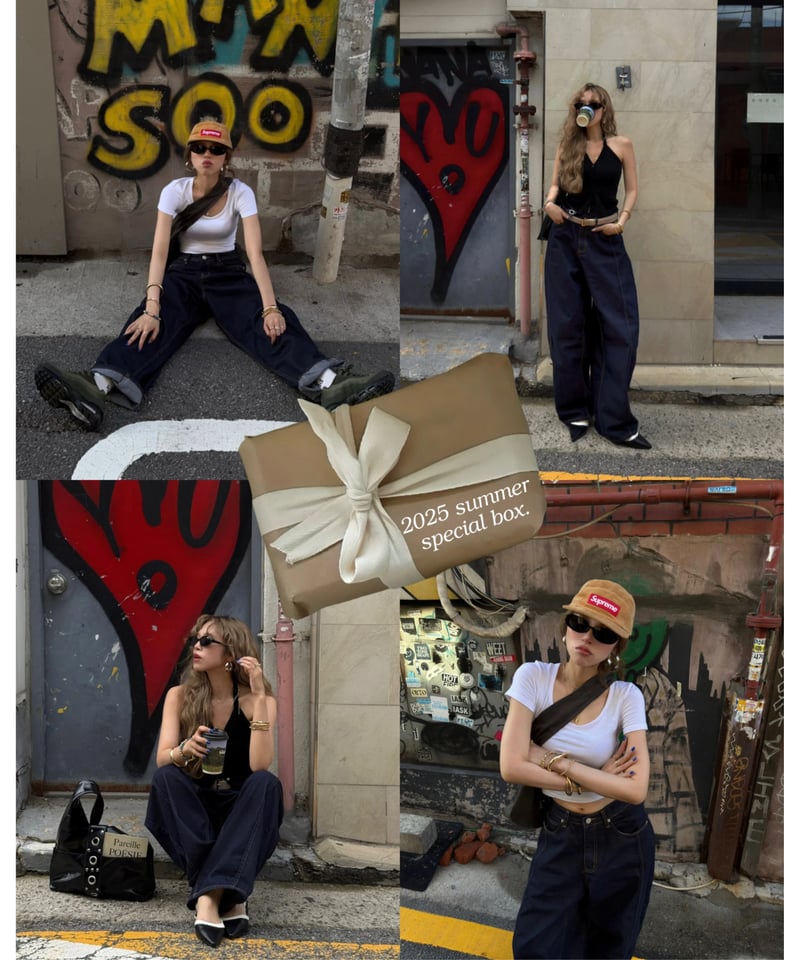 pre-order】barrel leg wide denim BOX | Nalm.