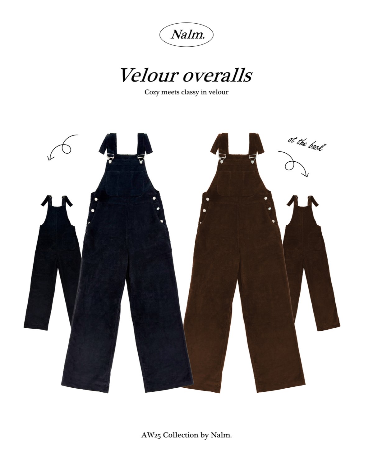 urban corduroy overalls / navy | Nalm.