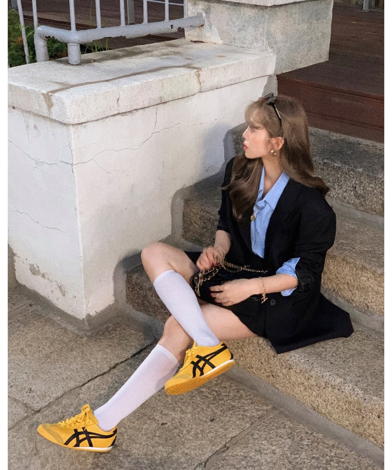 semi-pleated skirt pants/black | Nalm.