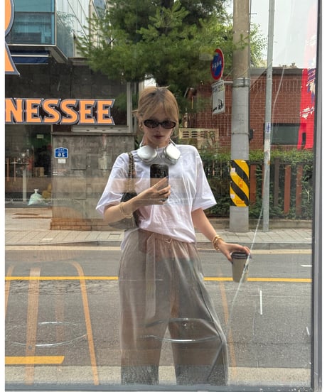 【Nalm.】belted sweat pants /gray
