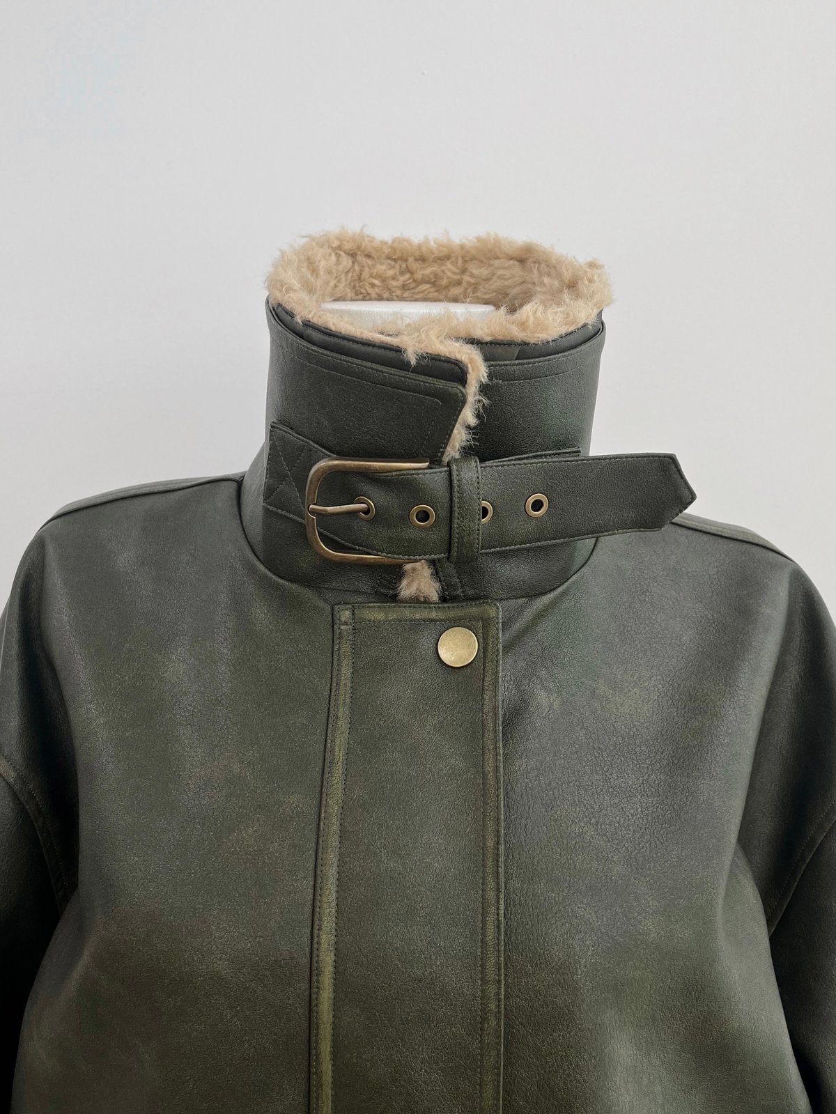 秋頃再入荷】Nalm. vintage leather jacket / khaki | N