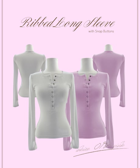 【pre】basic stretch rib tops / white