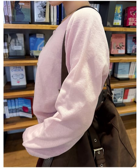 sheer pink cardigan