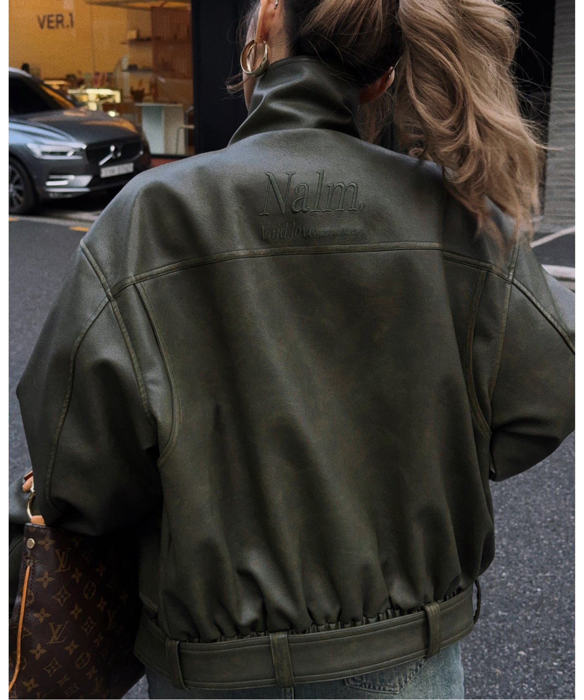 秋頃再入荷】Nalm. vintage leather jacket / khaki | N