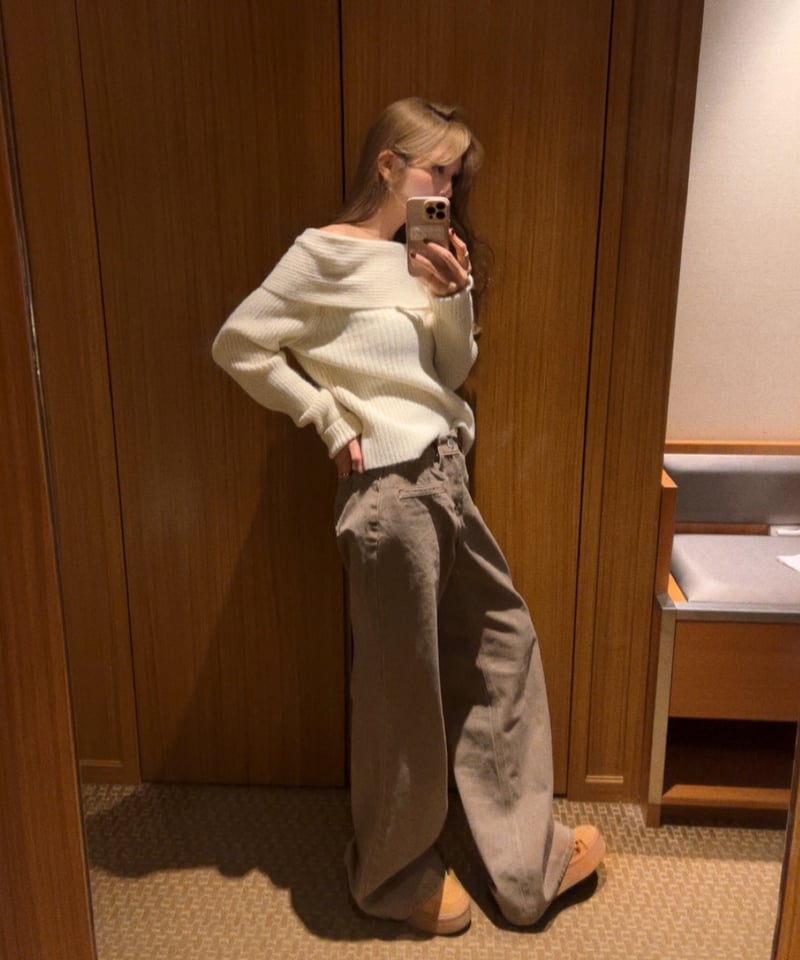 nalm. ブラウンデニム brown wide denim | Nalm.