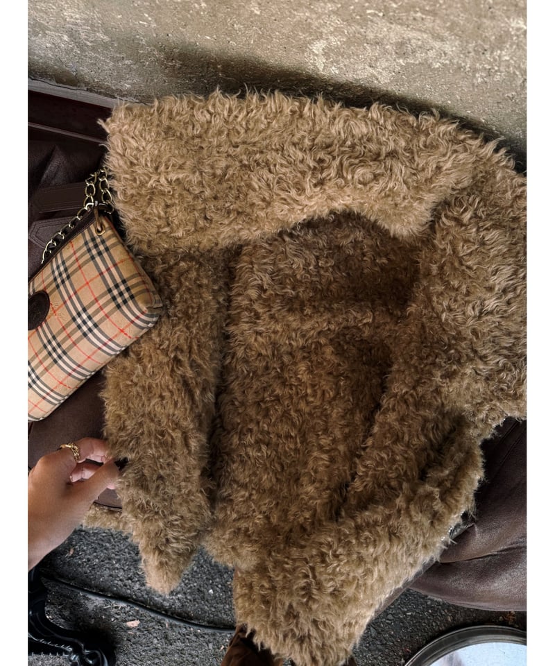 vintage mouton jacket (dark brown) | Nalm.