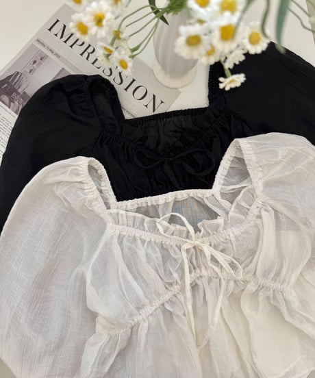 sheer fairy blouse /ivory