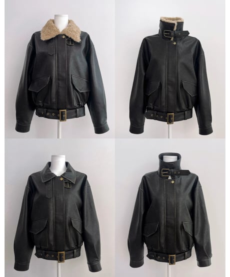 【数量限定再入荷】Nalm. vintage leather jacket / dark brown