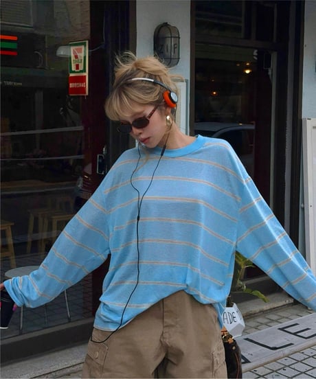 soda sheer stripe tee