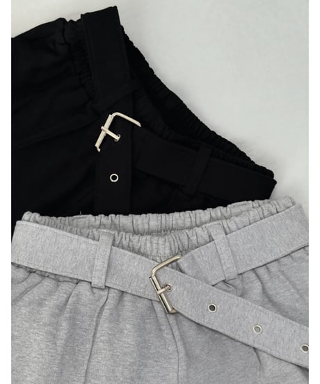 【Nalm.】belted sweat pants /gray