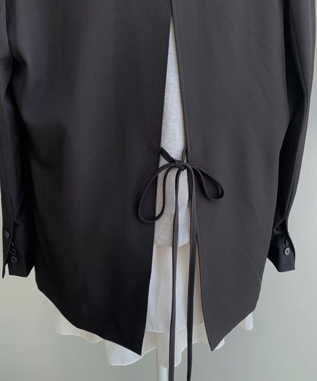 【再入荷】ribbon-tailored jacket/black