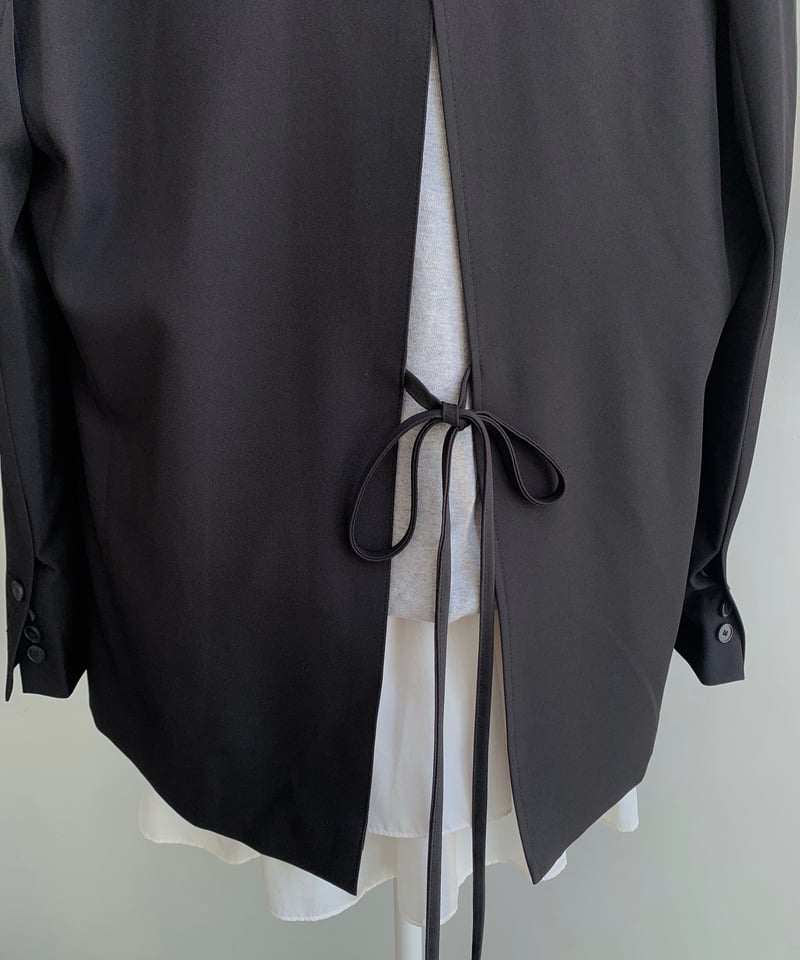 【完売品】Nalm. リボン　テーラードジャケット黒 ribbon-tailored jacket/black | Nalm.