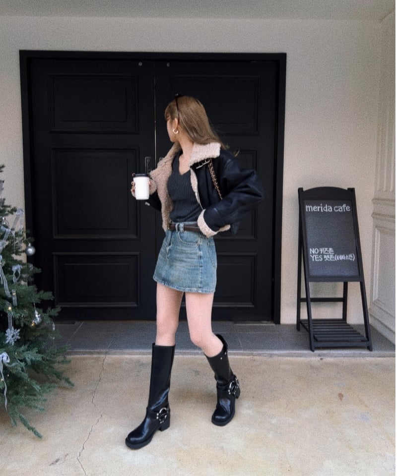 スウェードムスタンジャケット/black | Nalm.