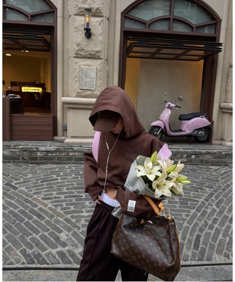 peak a boo hoodie / cocoa brown