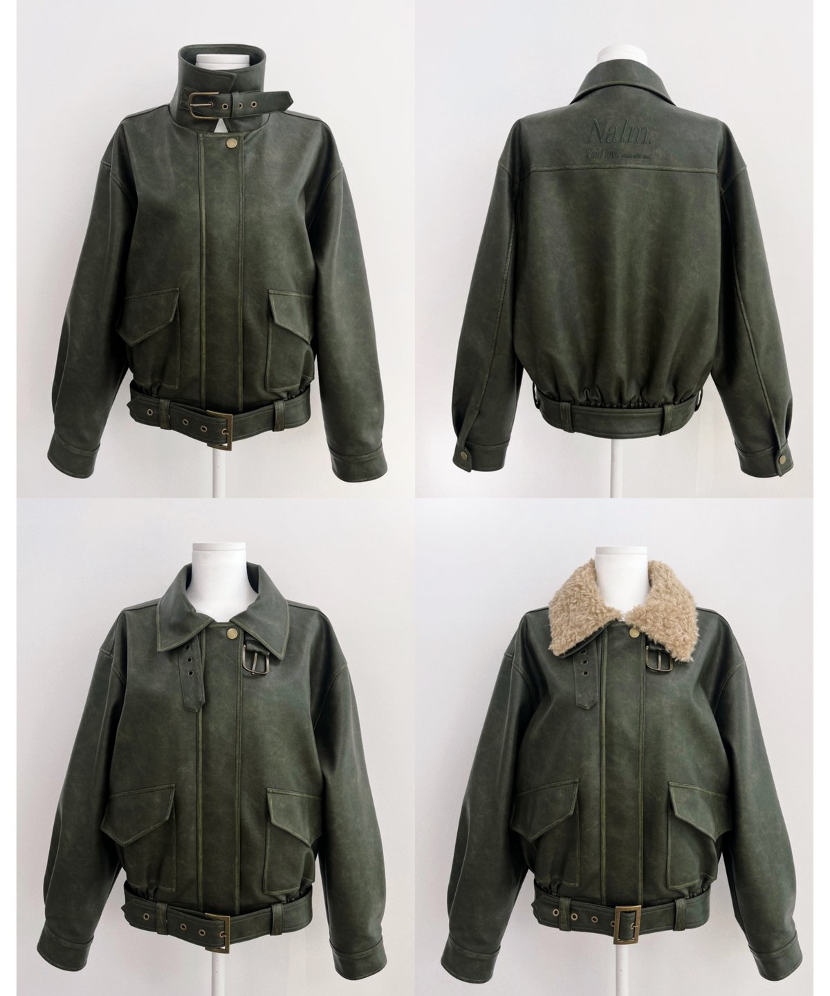 leather vintage 数量限定再入荷】Nalm. khaki / jacket leather vintage Nalm. ジャケット・アウター jacket br dark / ジャケット・アウター