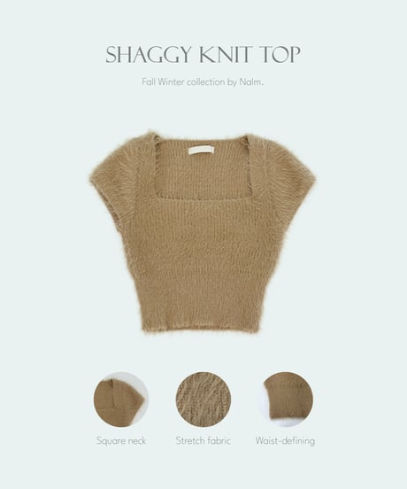 fuzzy shaggy knit tops
