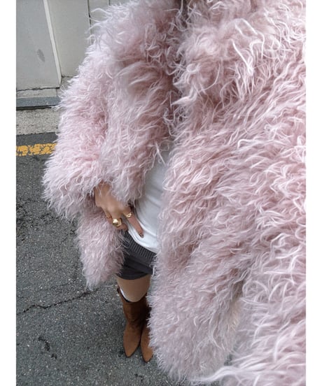 milk pink teddy jacket