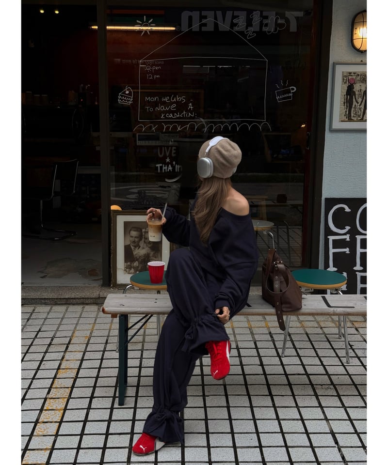 drawstring sweat set-up / navy | Nalm.