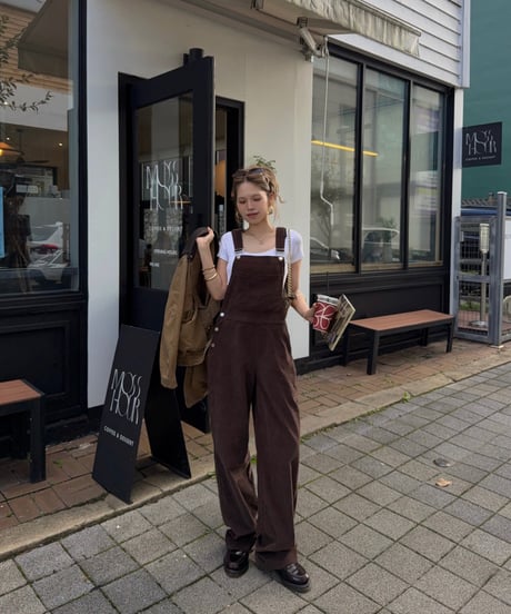 urban corduroy overalls / brown