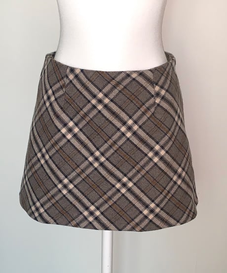 london checked mini skirt