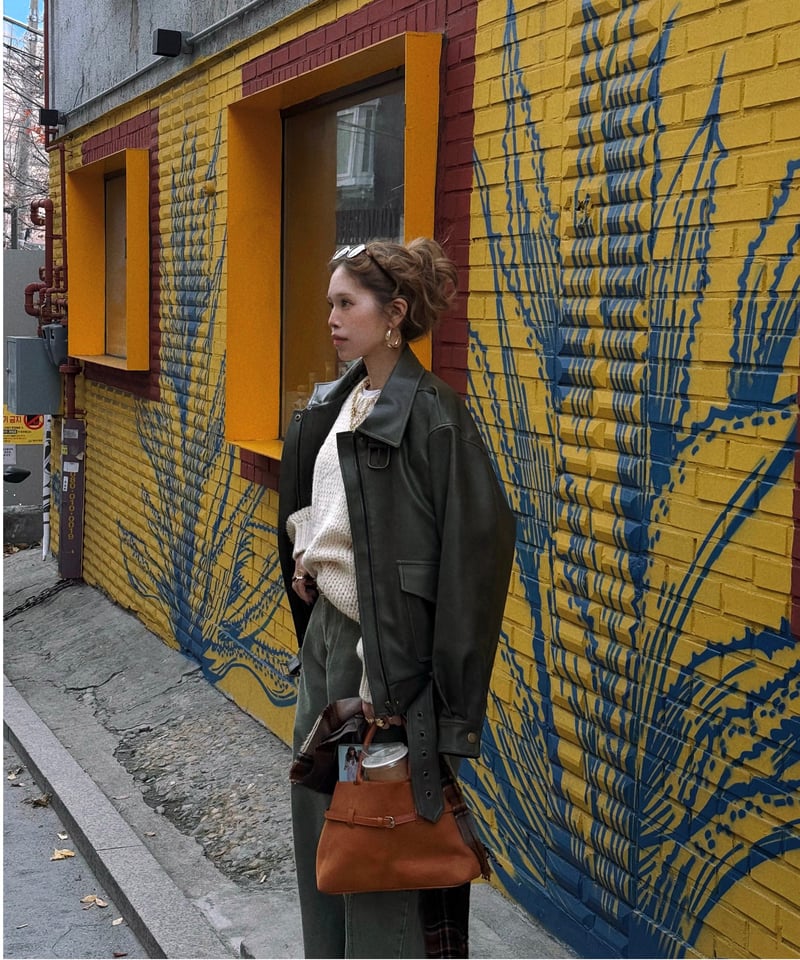 Nalm. vintage leather jacket / khaki | Nalm.