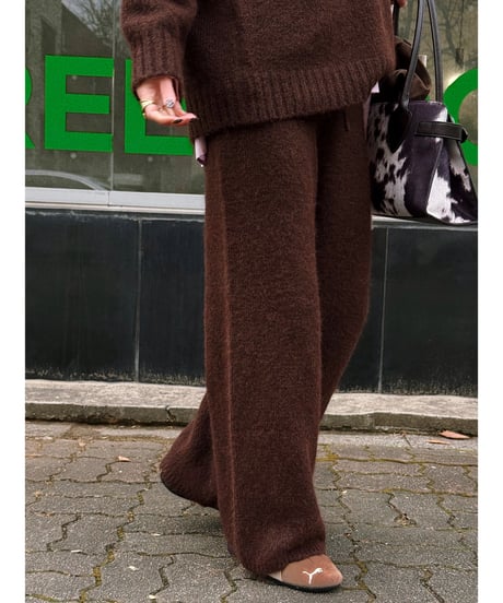 marshmallow knit set up / brown