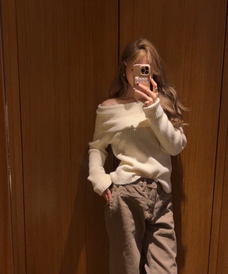 brown wide denim