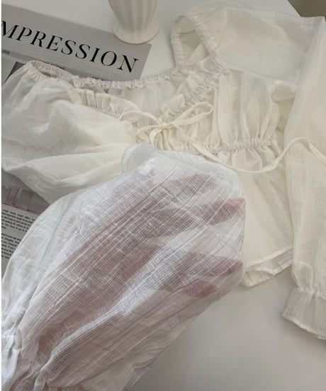 sheer fairy blouse /ivory