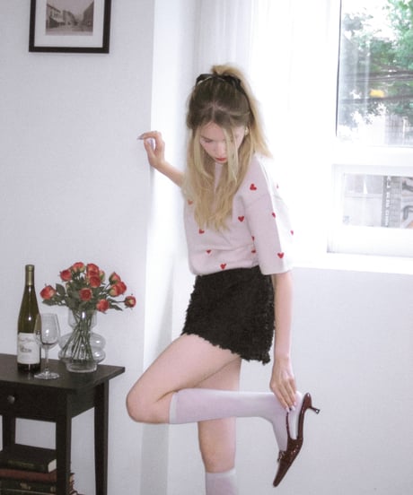flower charming skirt / black